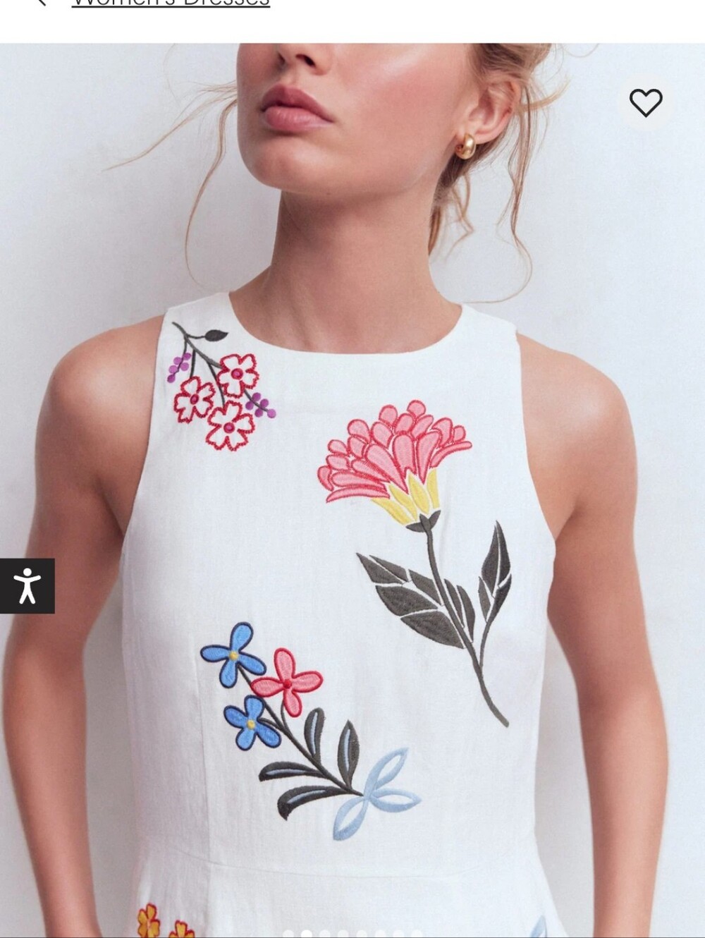 Nwt Boden Occasion Short Linen Dress. White Embroidery Sz 6R (#28) - Picture 3 of 5
